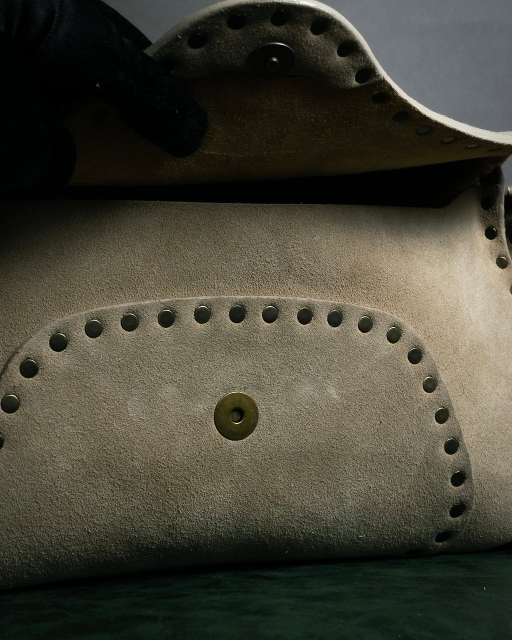 "CELINE" Studs design suede leather shoulder bag