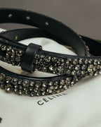 “CÉLINE” 2010 Crystal embellished leather belt