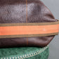 "LOEWE" Orange stitch design engraved logo leather boston bag