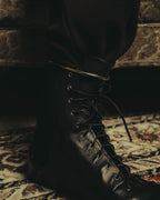 -SPECIAL- "JIL SANDER" 10's Sculptural gathered toe leather ankle boots
