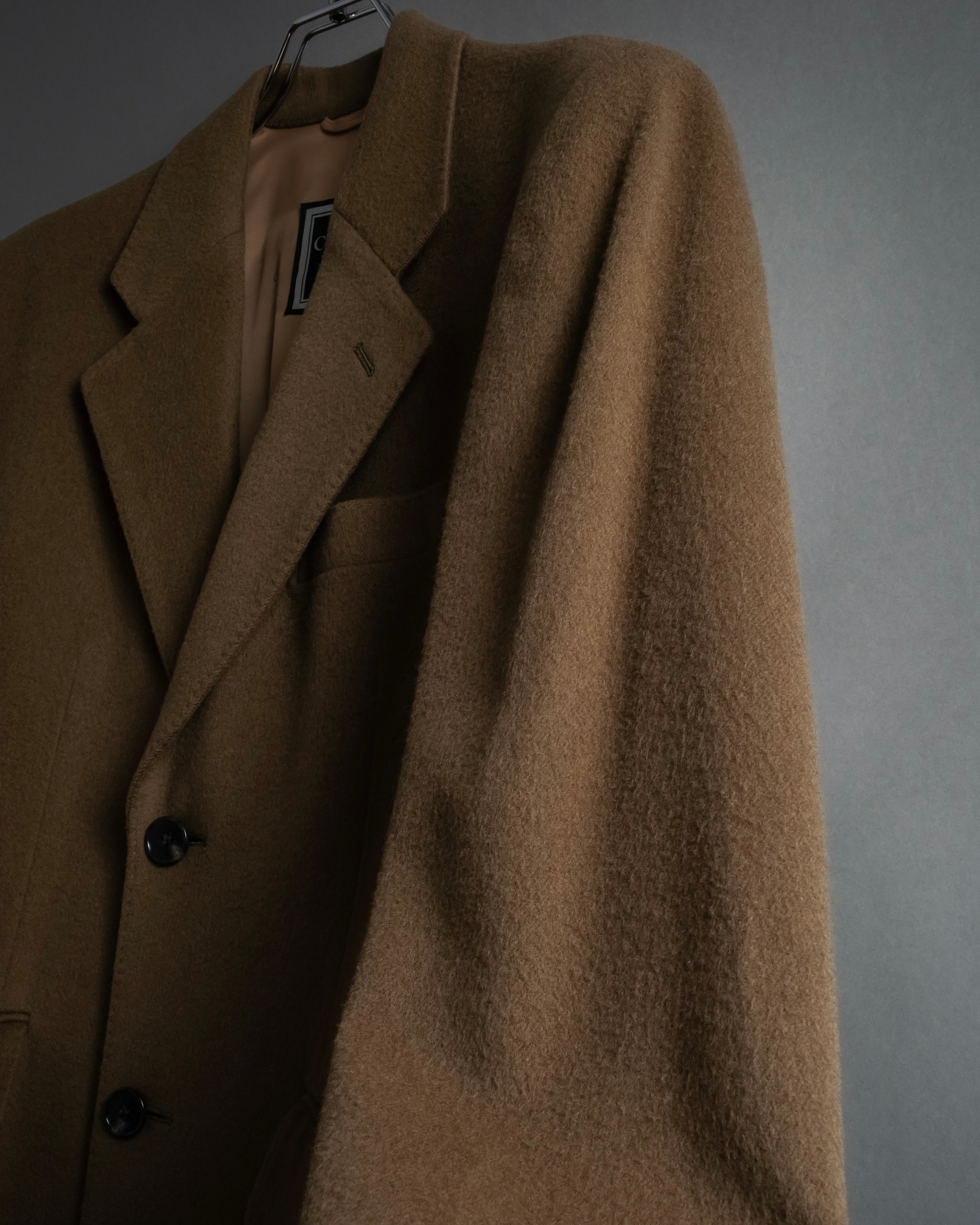 "CHRISTIAN DIOR MONSIEUR" 80's-90's Classic tailored wool melton chester coat