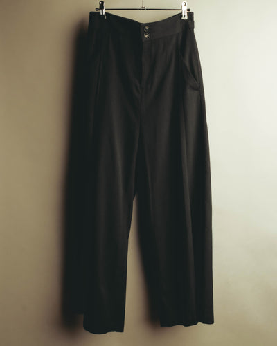 "Y's" 80's Sculptural layered wide leg trousers