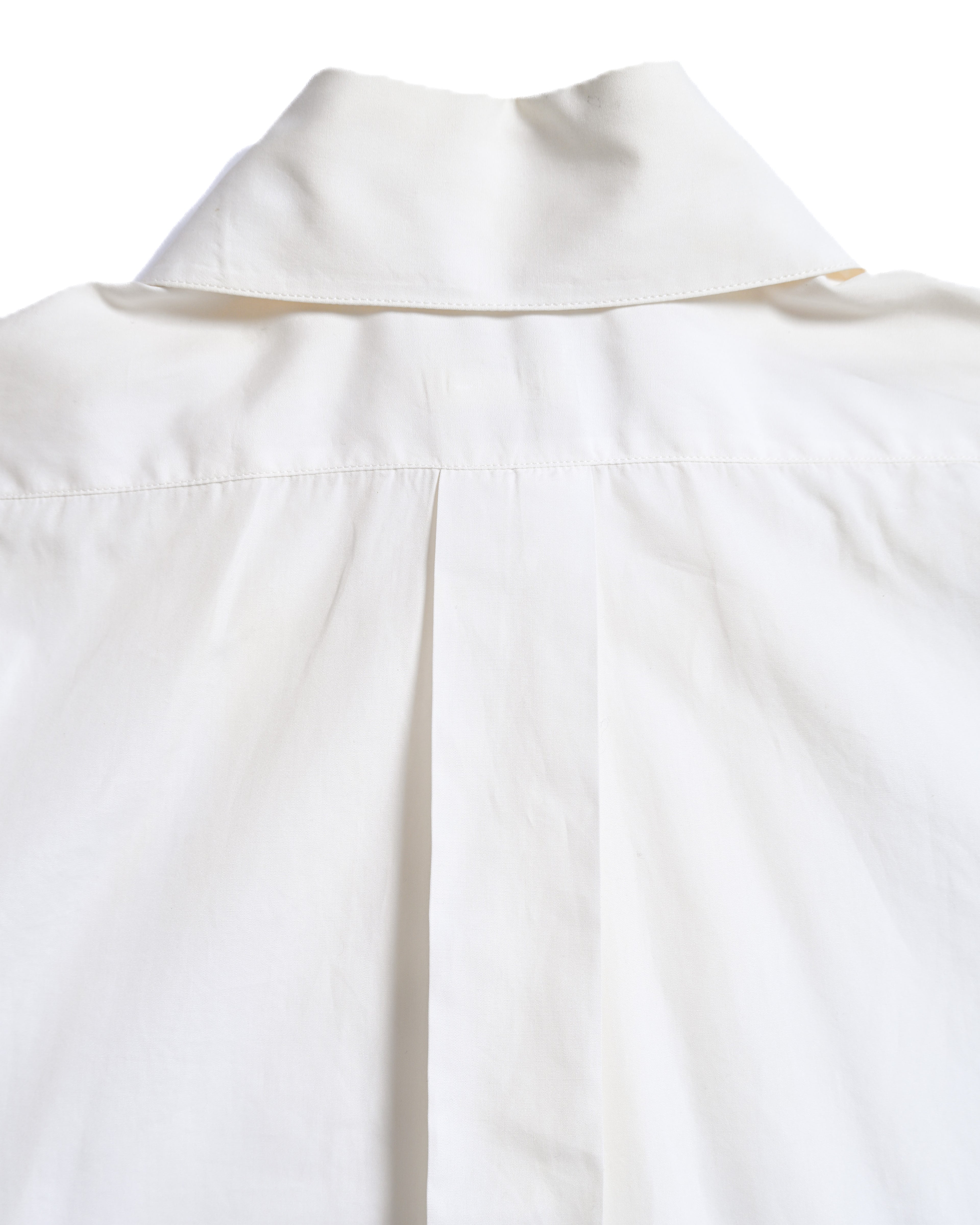 CHANEL/  Front Pleats Designed Fly Front Shirt with Gold CC Button