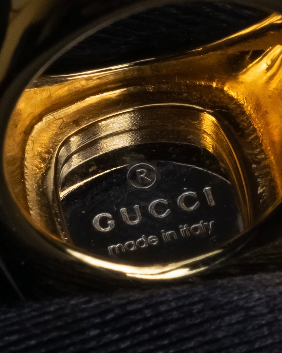 "GUCCI" Coat of arms engraved design ring