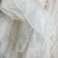 "GIANFRANCO FERRE" Frilled organza pannier docking design pleated dress