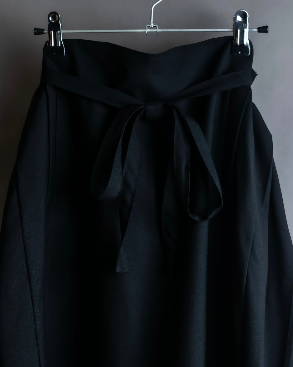 "JEAN PAUL GAULTIER" Ribbon belted design pleated flare skirt