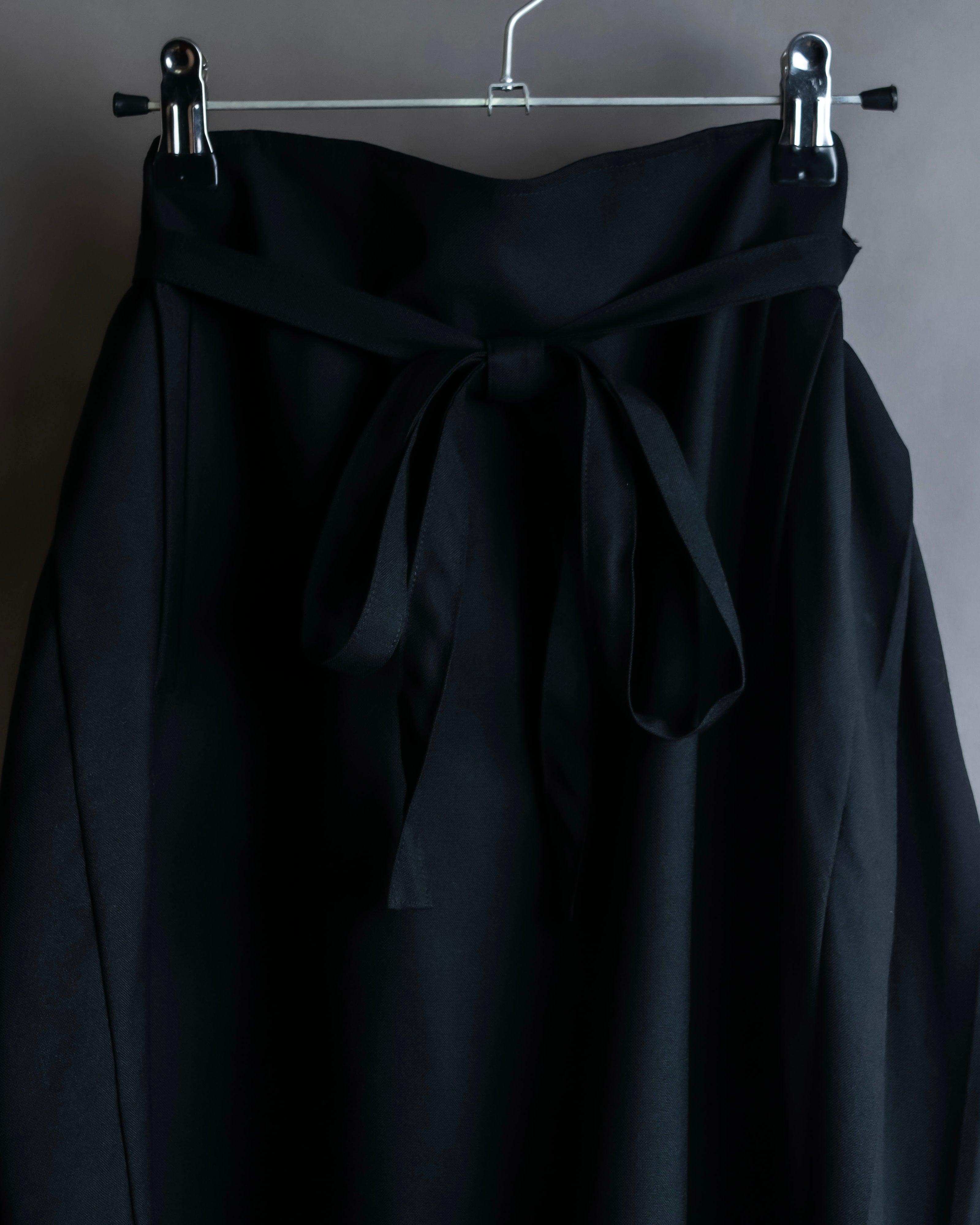 "JEAN PAUL GAULTIER" Ribbon belted design pleated flare skirt