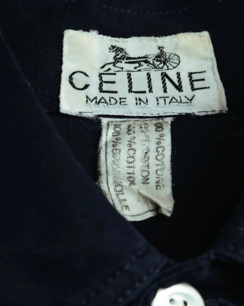"CÉLINE" 70's-80's Sulky logo embroidered long sleeve shirt