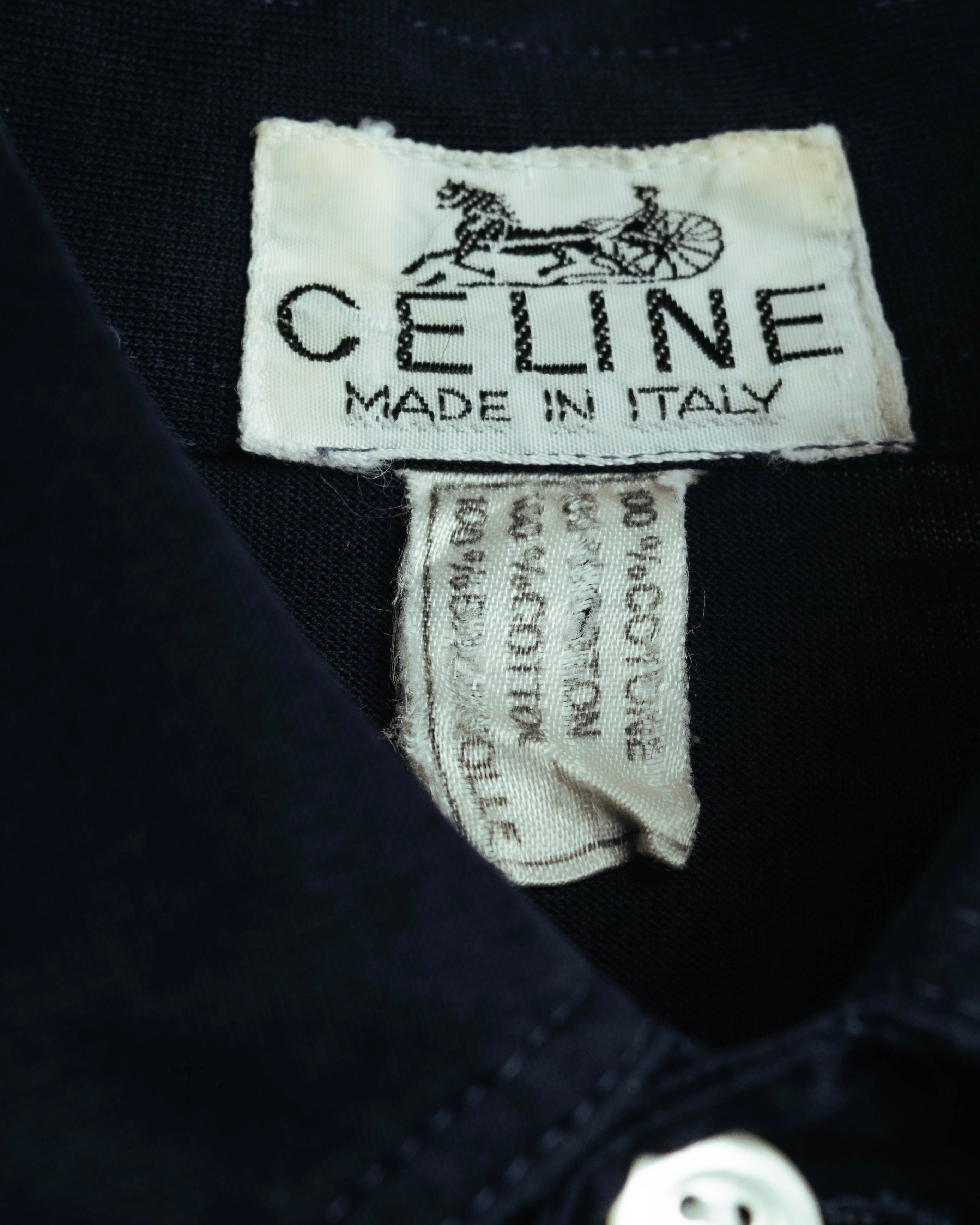 "CÉLINE" 70's-80's Sulky logo embroidered long sleeve shirt