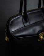 "Salvatore Ferragamo" 90's Animal motif studs design leather bag