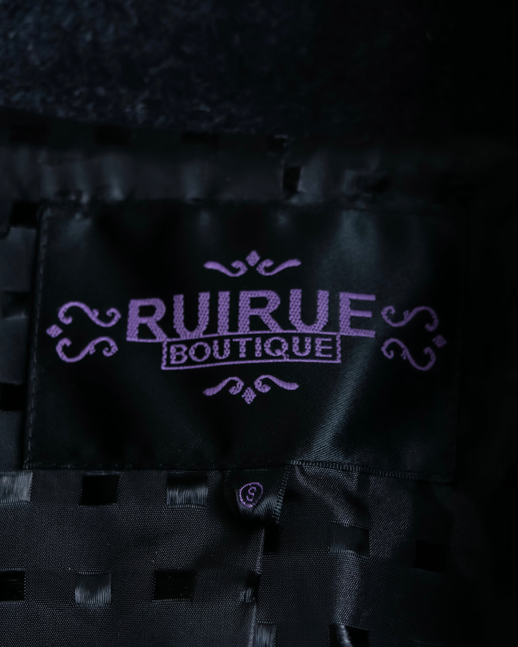 "RUIRUE BOUTIQUE" Shawl collar flare silhouette coat