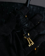 "Pierre Cardin" Turnlock design ostrich leather top handle bag