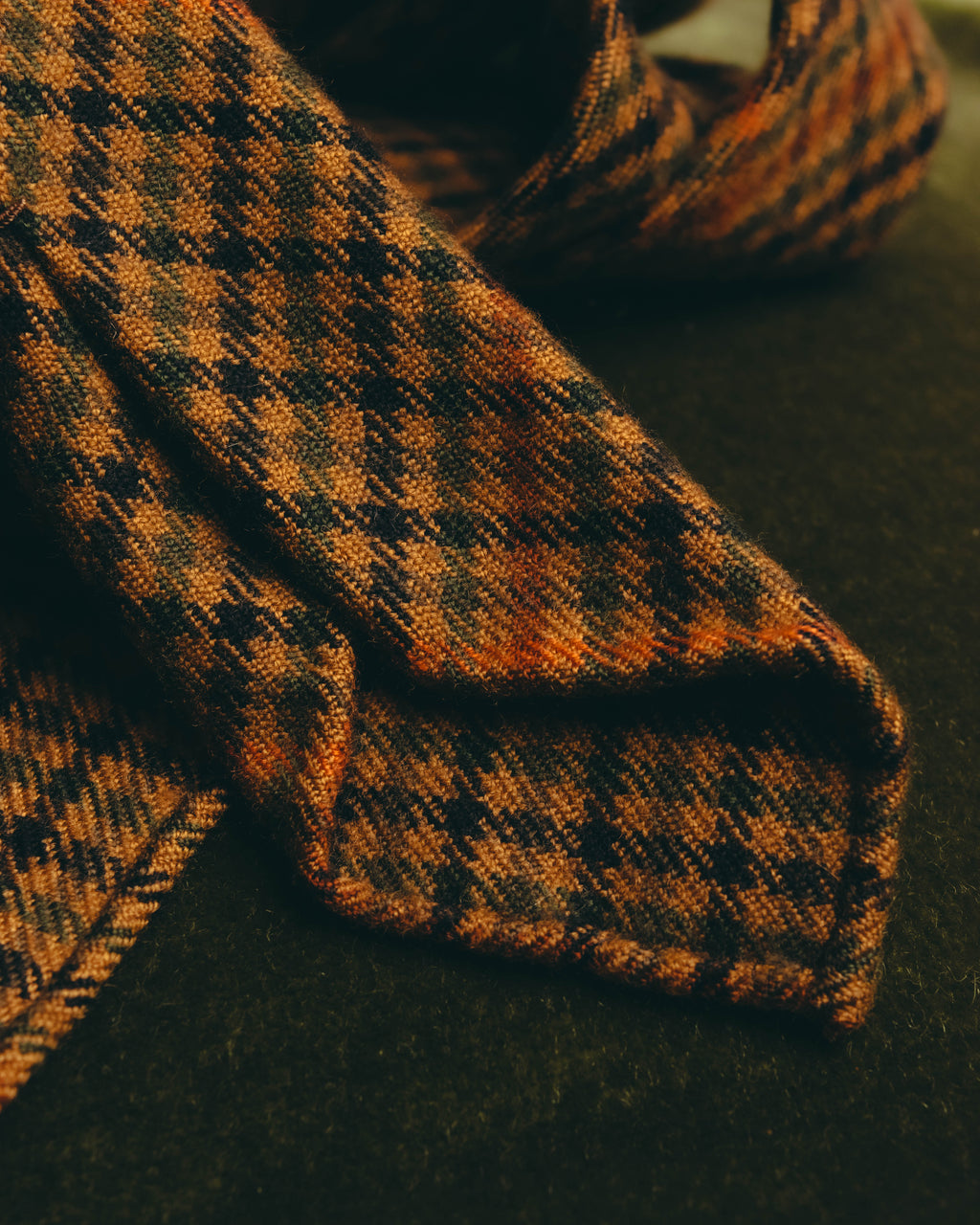 -SPECIAL- “HERMÈS” 70’s-90’s Glen plaid cashmere tie