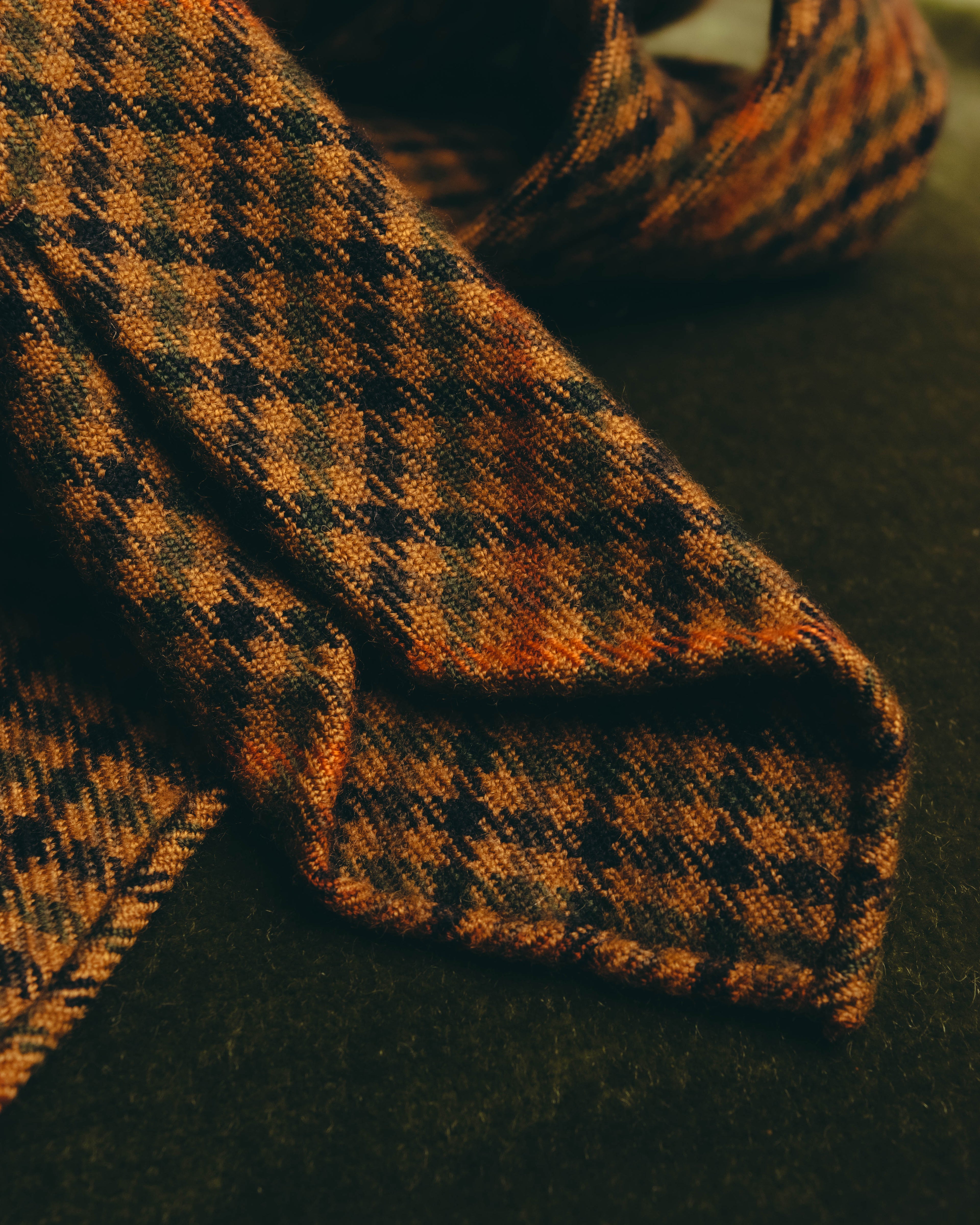 -SPECIAL- “HERMÈS” 70’s-90’s Glen plaid cashmere tie