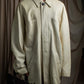 "LOEWE" 100% real leather off white color double zipper mid length coat