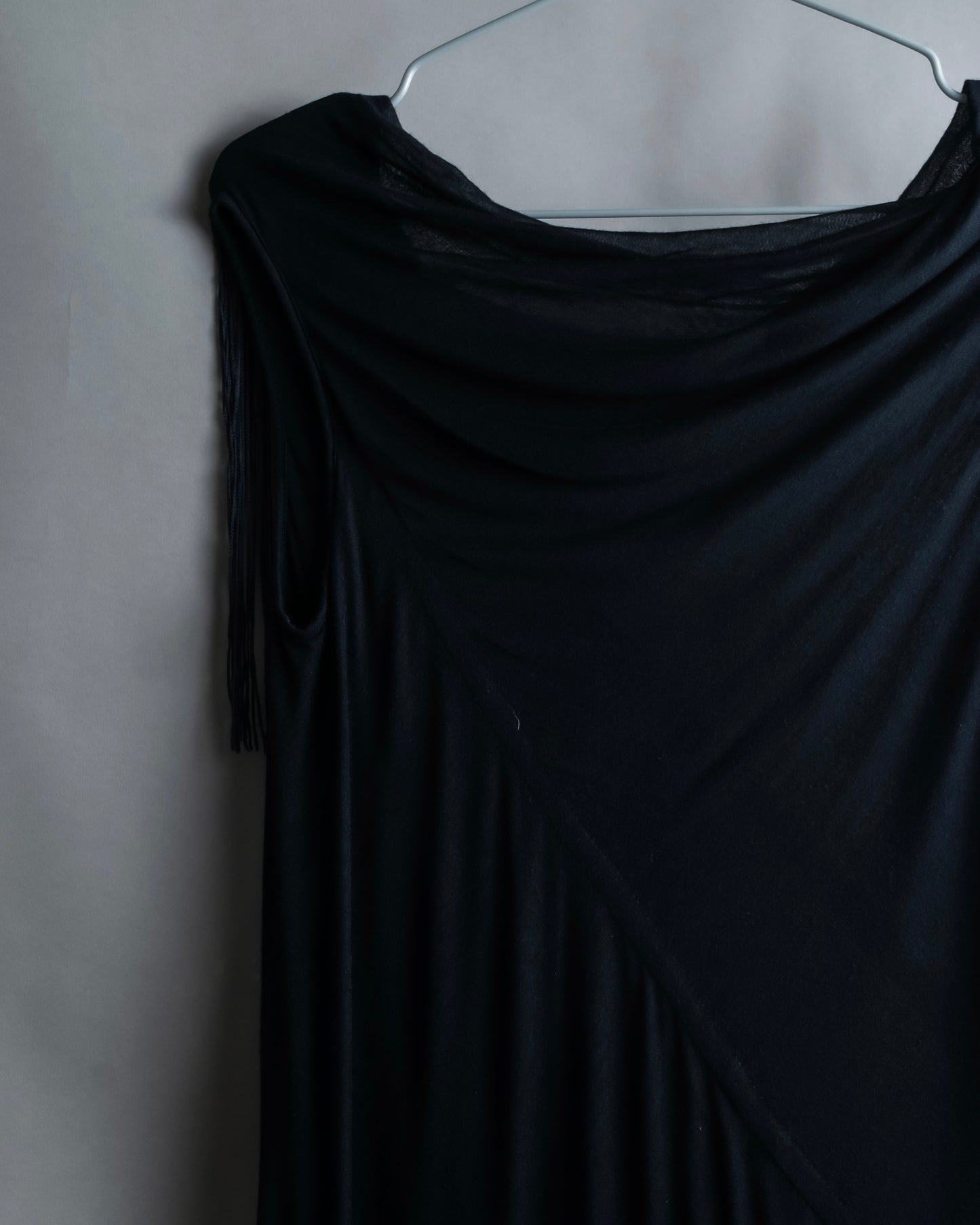 "Rick Owens Lilies" Fringe design draping sleeveless tops