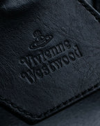 "Vivienne Westwood" Horizontal orb logo engraved hand bag