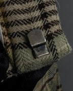 "GUCCI" Brushed check pattern tapered pants