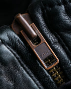 "DIESEL" Oversized stand collar lamb leather jacket