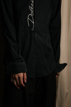 "Dolce & Gabbana" Logo embroidered tie design dress shirt