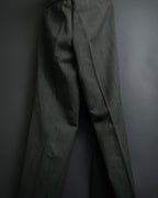 "YVES SAINT LAURENT" Deep pleat tapered wool slacks