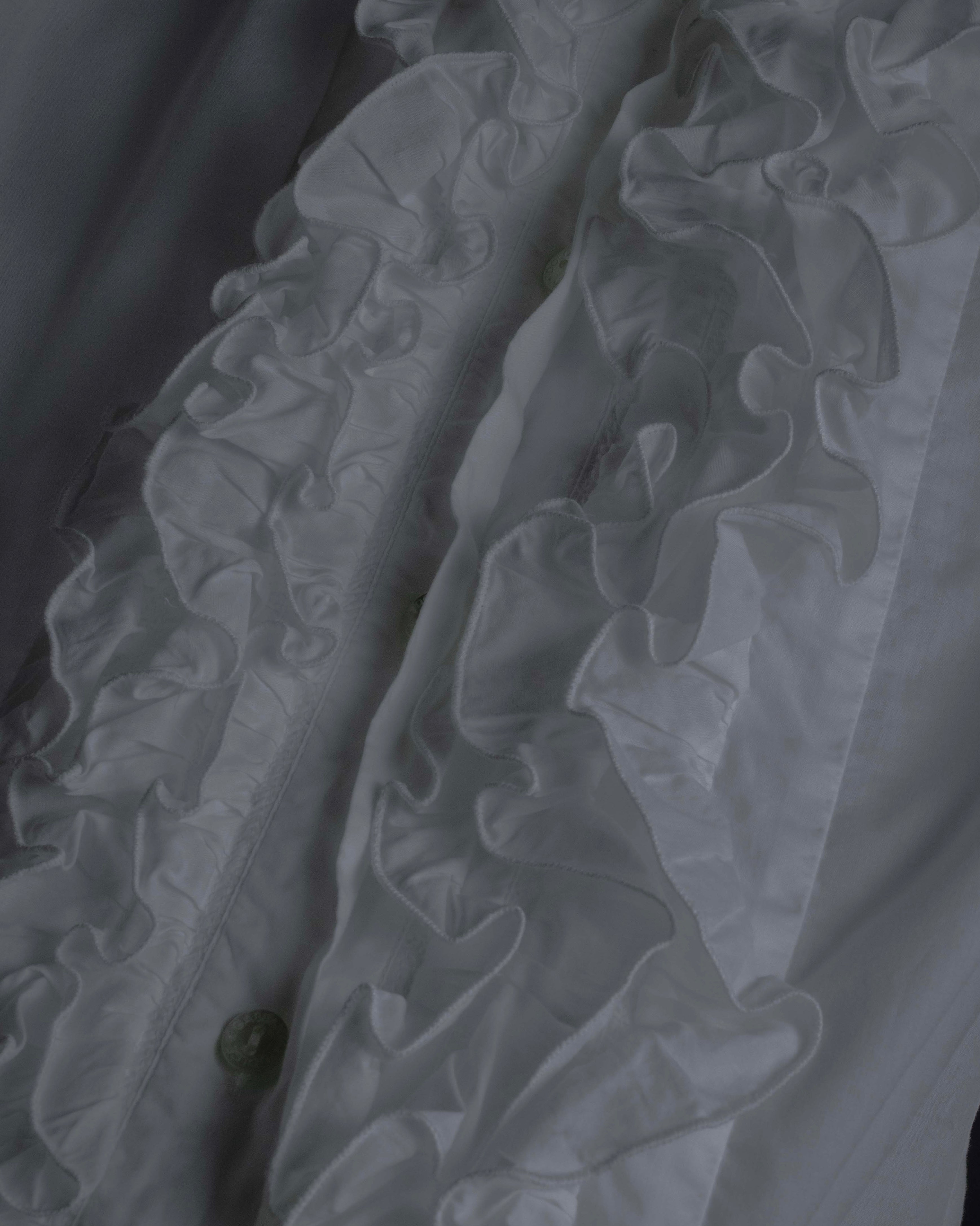 "Dolce & Gabbana" Tiered frill design white shirt