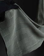 "CHANEL" Coco mark button fly detail houndstooth pattern wide slacks