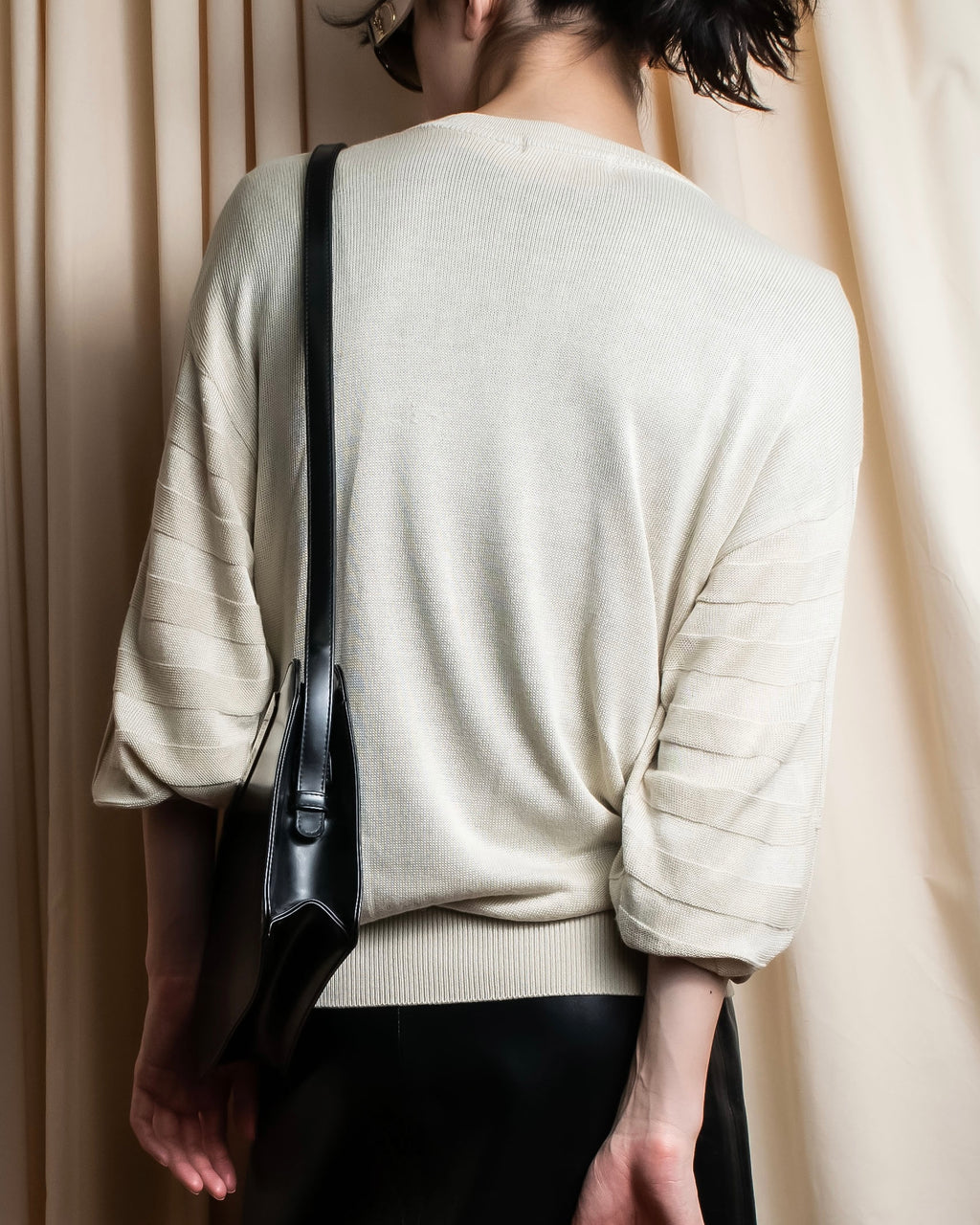 "BALENCIAGA" Diamond pattern argyle twill crew neck knit