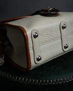 "Dooney & Bourke" Patch front design Two-tone leather shoulder bag