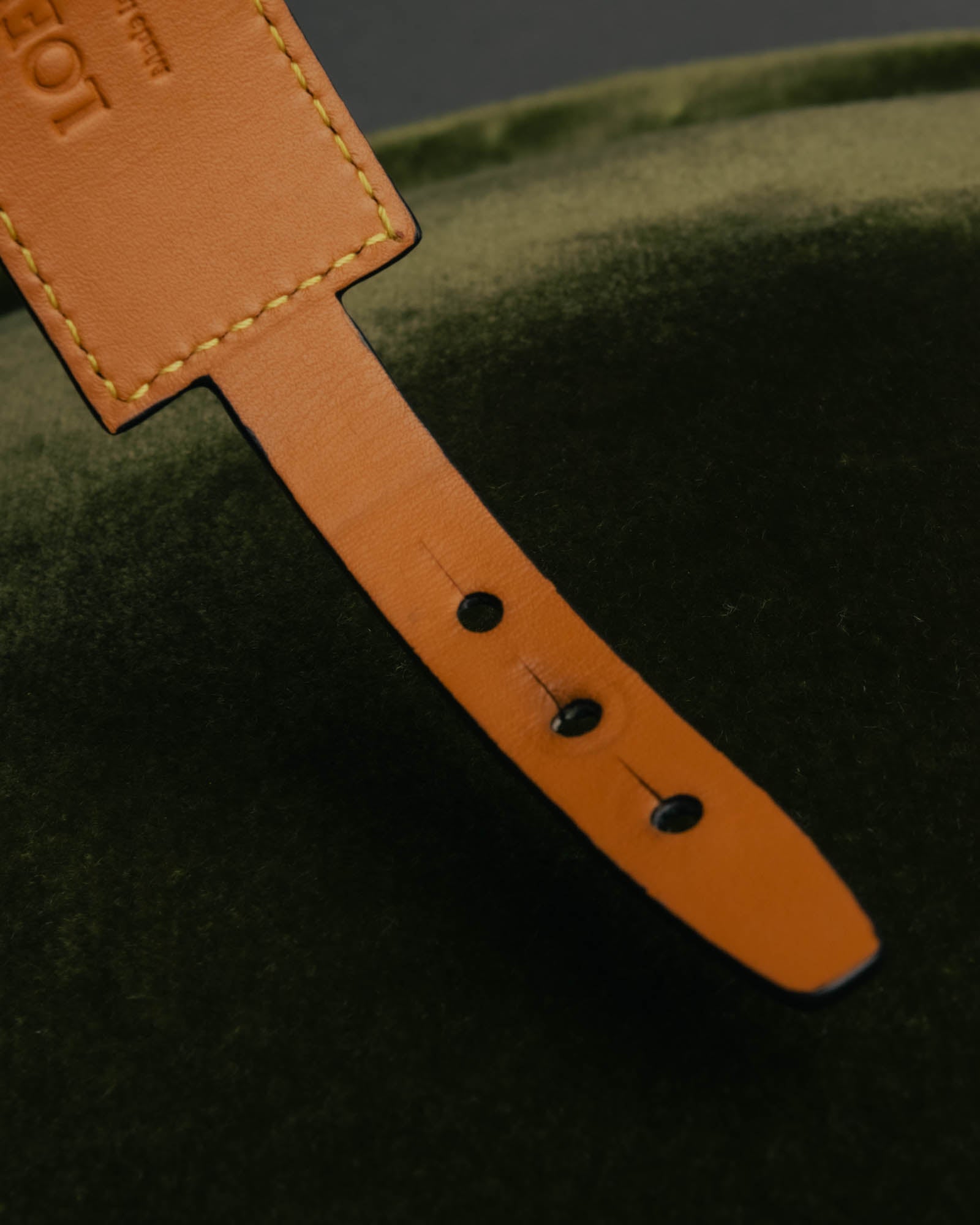 “LOEWE” 2010’s-2020’s industrial leather cuff bracelet