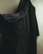 –SPECIAL– “DOLCE & GABBANA” 90’s Lace-trimmed shawl-collar wool robe coat