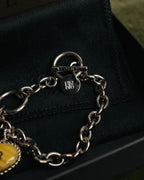 “LOEWE“ 16AW Yellow heart charm chain bracelet