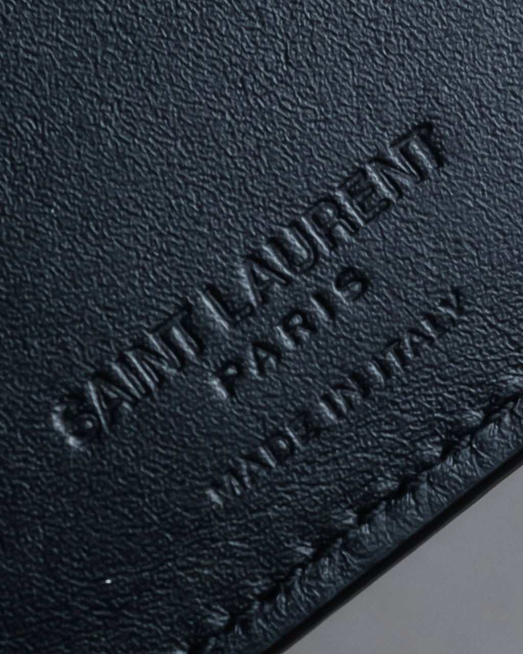 "Saint Laurent" Crocodile embossed leather bi-fold money clip