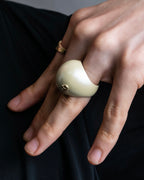 "Christian DIOR" Balloon detail logo design ring