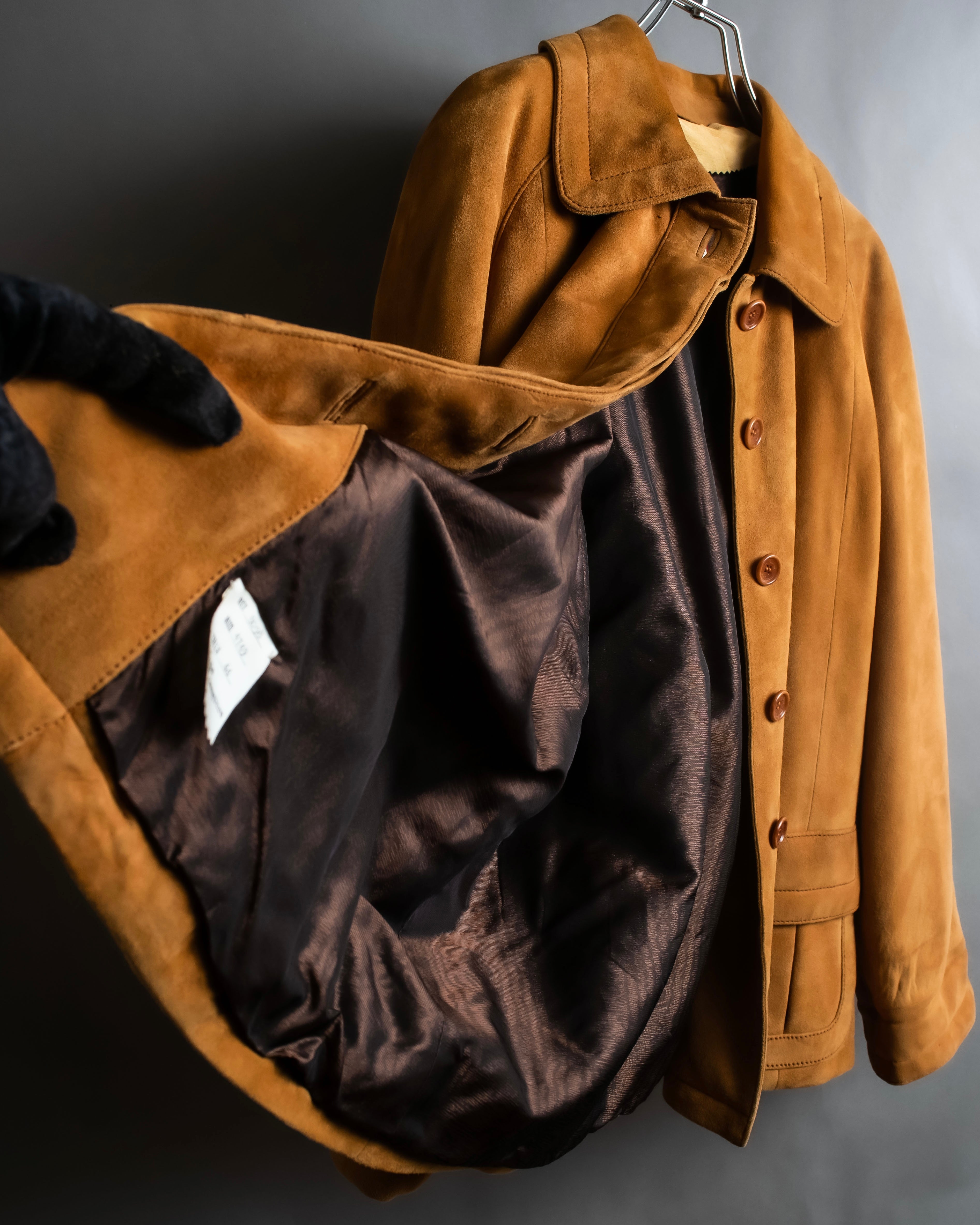 "LOEWE" Out pocket detail oversized suede jacket