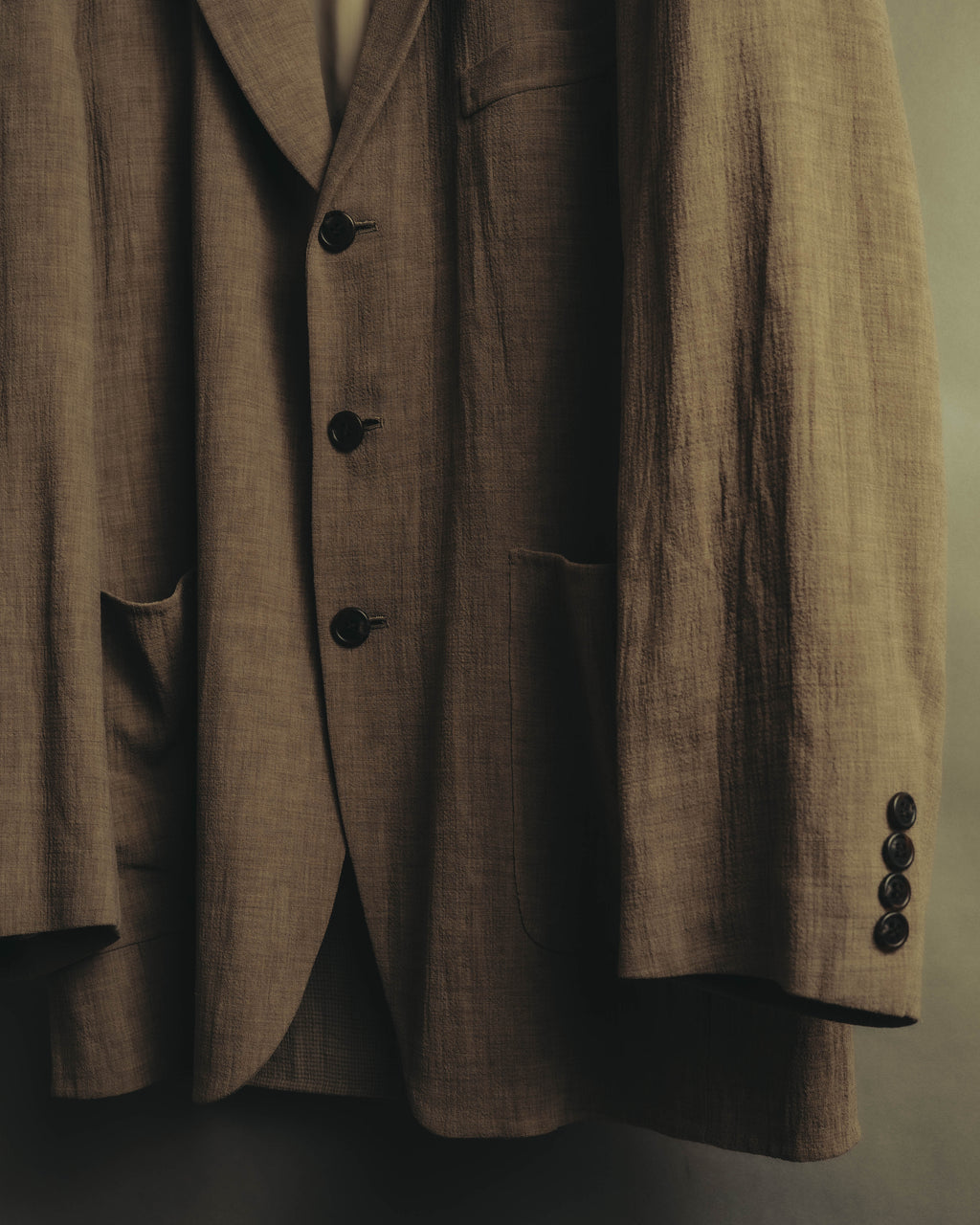 “Christian Dior” 90’s-00’s Fine-check wool three-button tailored jacket