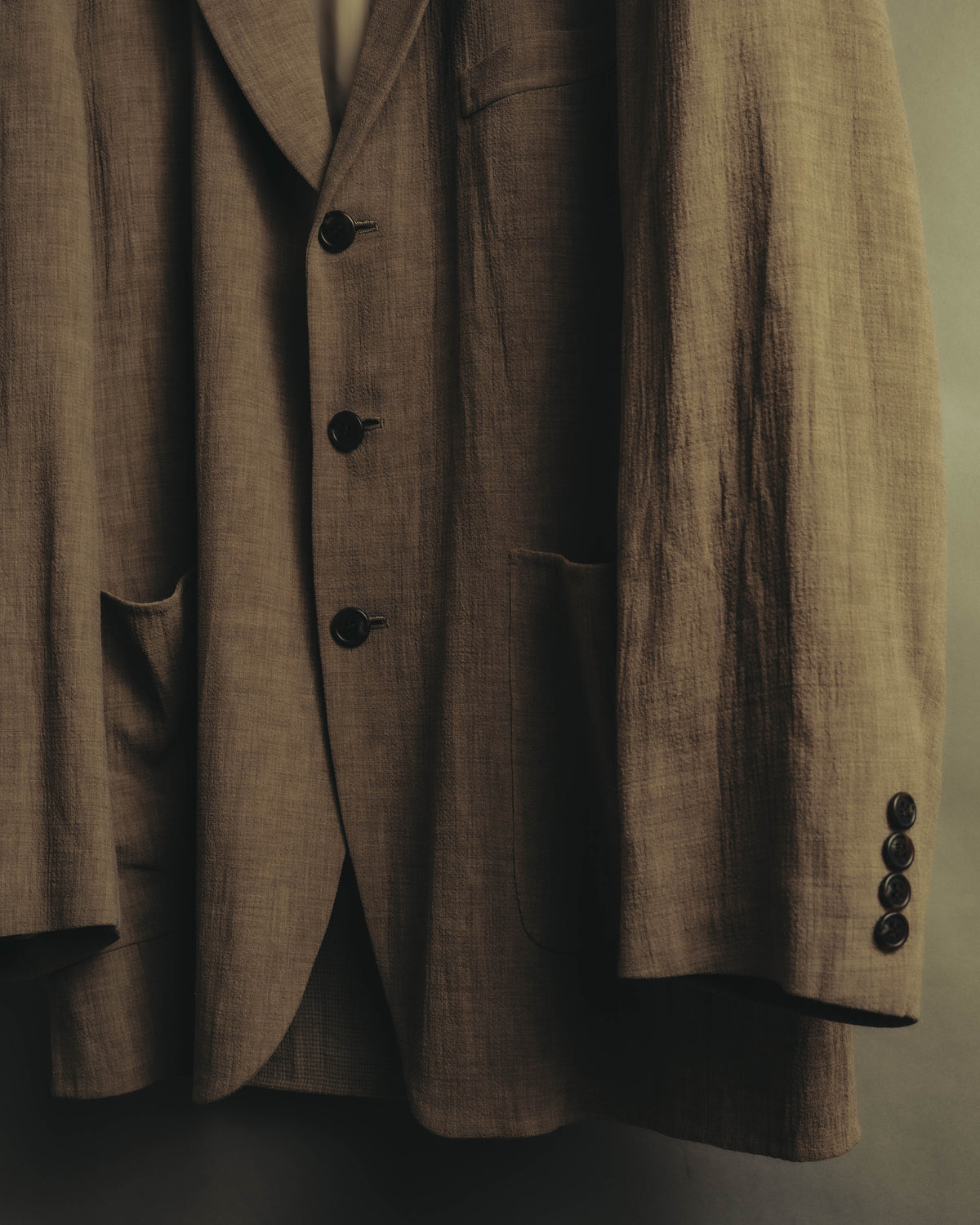 “Christian Dior” 90’s-00’s Fine-check wool three-button tailored jacket
