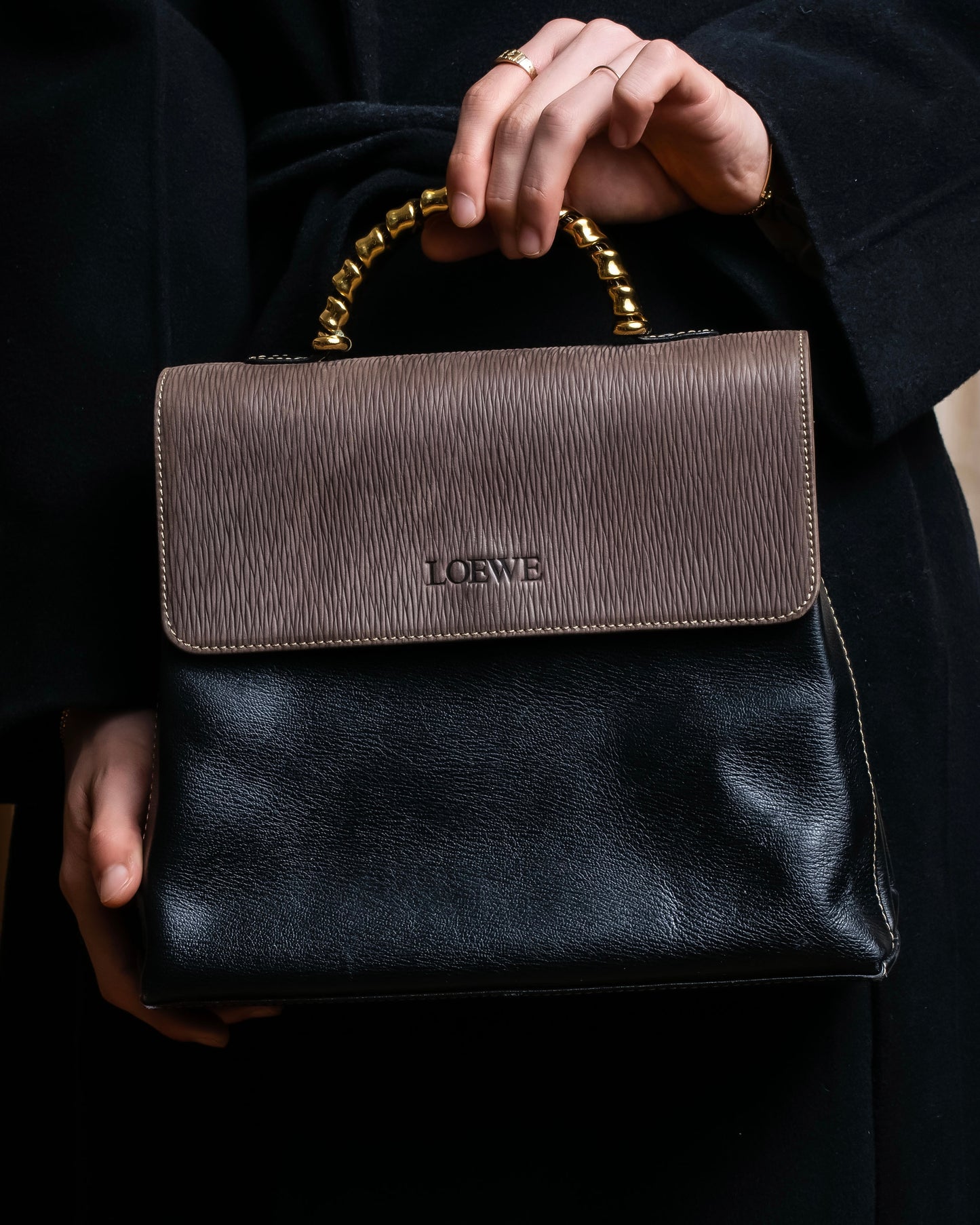 "LOEWE"  Velazquez Twist Series leather hand bag