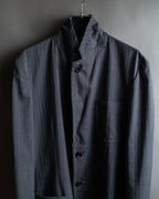 "COMME des GARCONS HOMME PLUS" 14SS modified lapel design striped jacket
