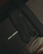 "Dolce & Gabbana" 10's-20's Slim polka dot silk necktie