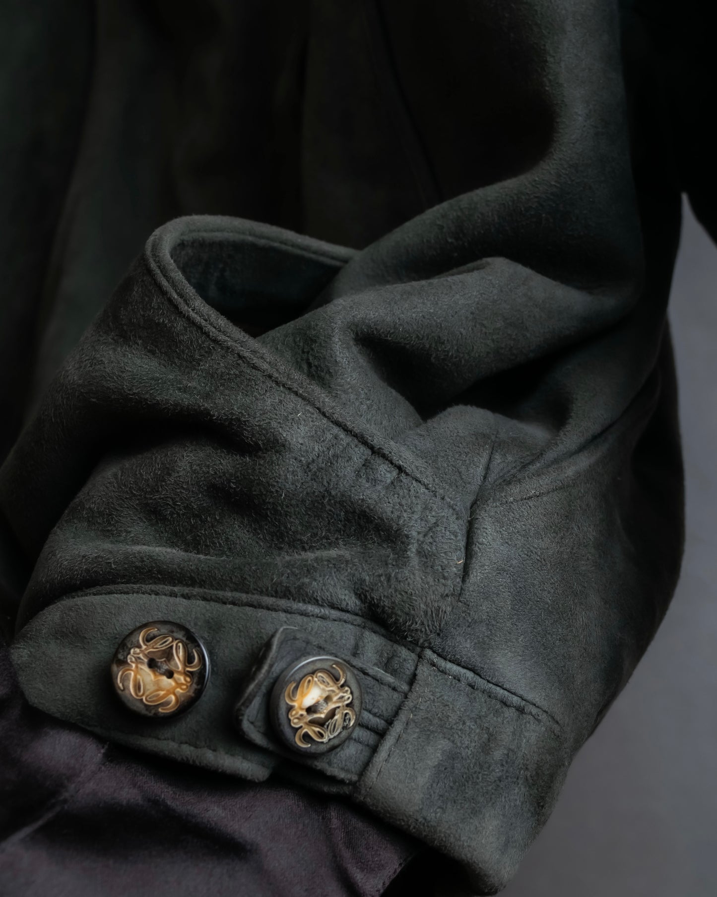 "LOEWE" Box silhouette suede leather blouson