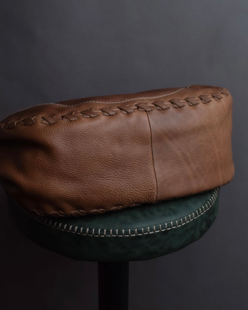 "GUCCI" Charlotte whipstitch hobo leather shoulder Bag