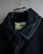 "FENDI" 00'sDouble collar design flared silhouette coat