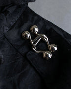 "Olivier Theyskens" Jacquard metal parts design sleeveless dress