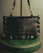"RED VALENTINO" 2010's Ruffled leather shoulder bag