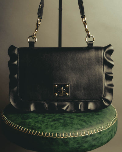 "RED VALENTINO" 2010's Ruffled leather shoulder bag