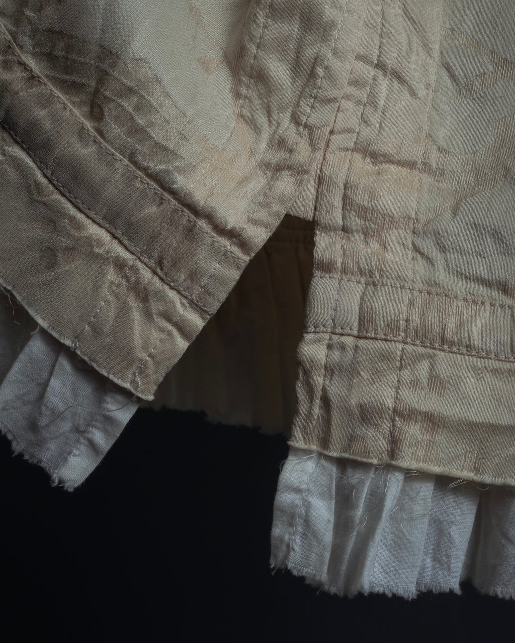 "DRIES VAN NOTTEN" Botanical print wrinkled tiered ruffle design vest