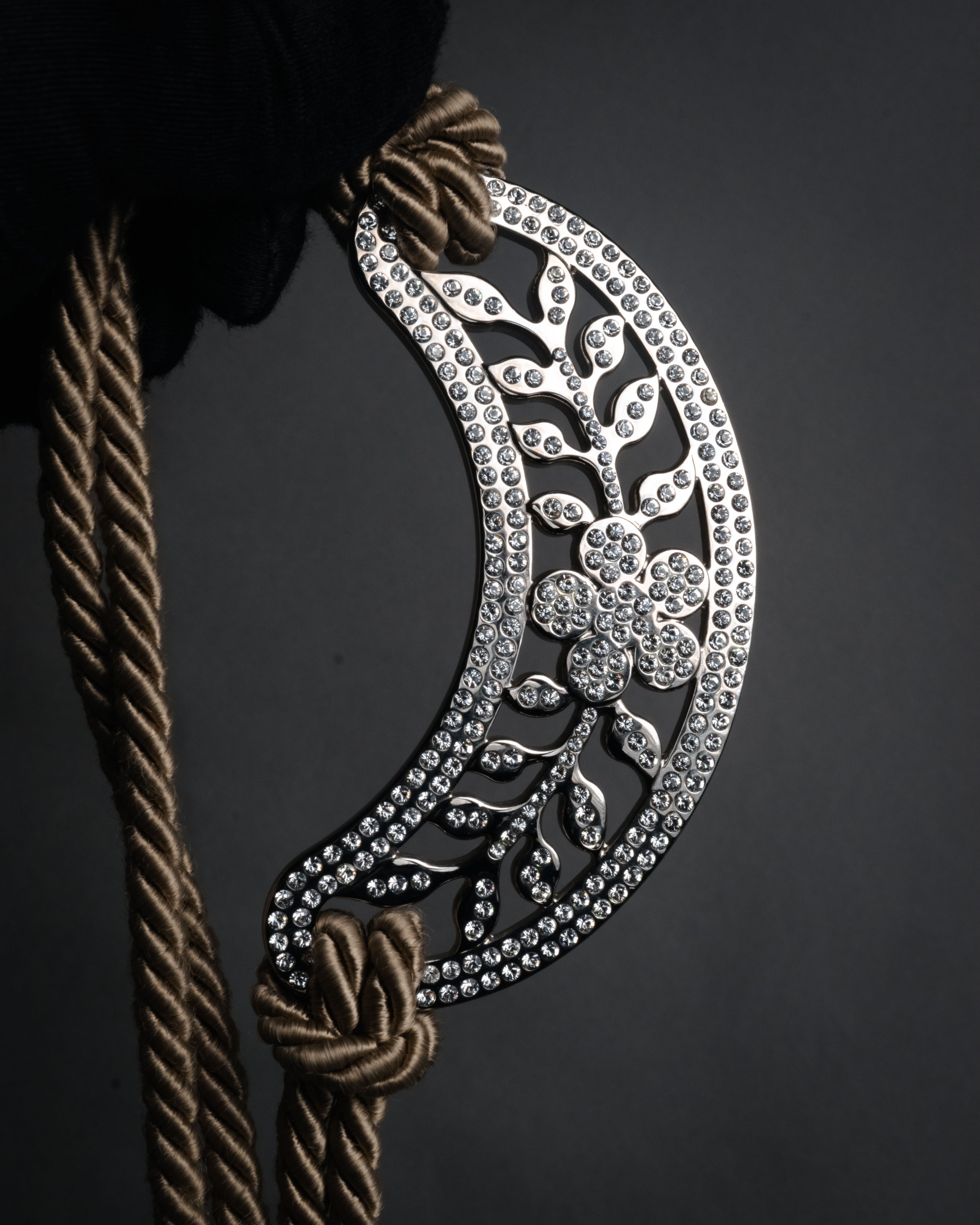 “VALENTINO GARAVANI” 2010’s Crystal embellished tassel cord belt