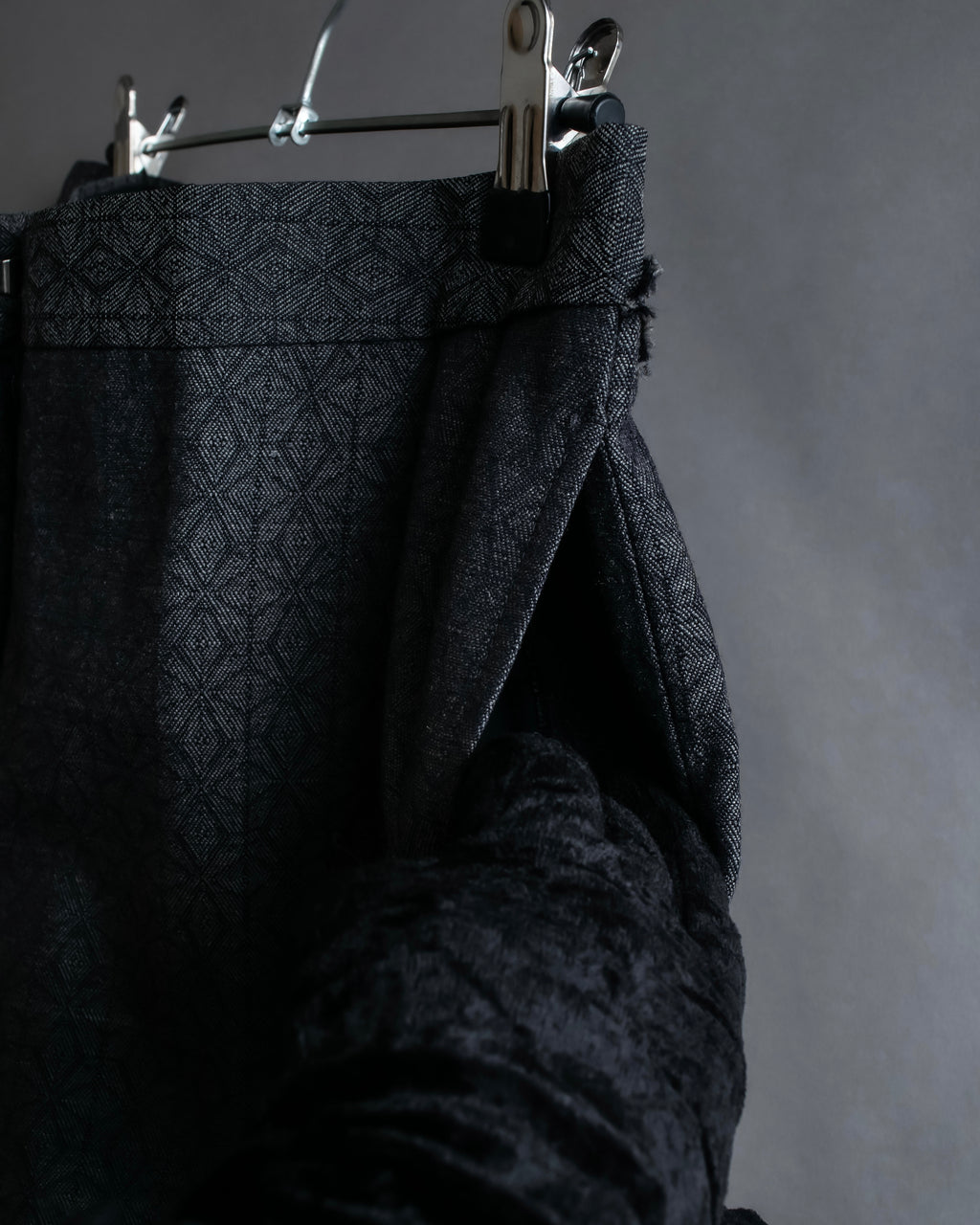 "Maison Martin Margiela" Geometric pattern high waist slim slacks