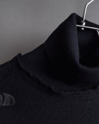 "DIOR" Edith Slimane period double high neck processing knit